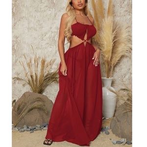 Anastasia Crisscross Front Lace Up Open Back Dress